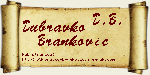 Dubravko Branković vizit kartica